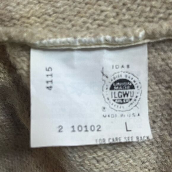 VTG Wool Sweater Tan L - Picture 5 of 5